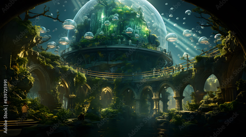 there is a picture of a futuristic city in the middle of the ocean Generative AI there is a picture of a futuristic city in the middle of the ocean Generative AI