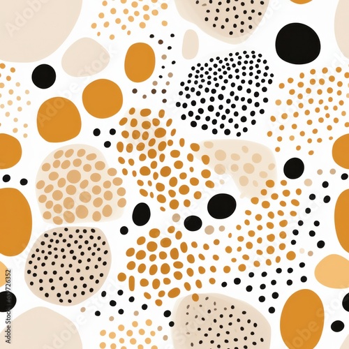 Abstract minimal geometric seamless pattern with earthy tones illustration.