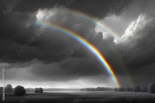 rainbow in the storm, Generative AI © JEONG SOO KIM