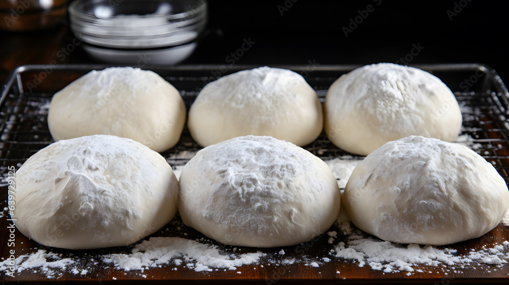 arafed dough on a cooling rack with powdered sugar on top Generative AI arafed dough on a cooling rack with powdered sugar on top Generative AI