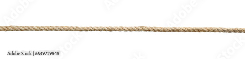 Hemp rope isolated on white. Organic material