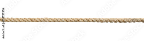 Hemp rope isolated on white. Organic material