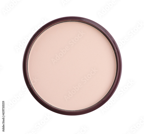 Face powder isolated on white, top view