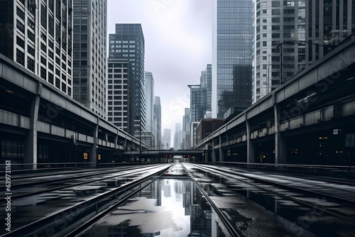 Grey urban view