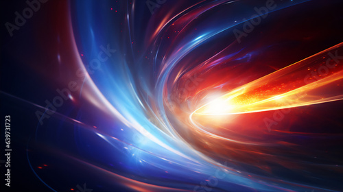 colorful abstract light trail curve, random curve, random color, hyper realistic, beautiful dreammy light,  © Maizal