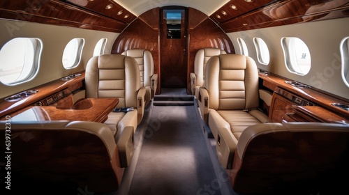 luxury private jet interior  © Fred