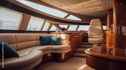 luxury private yacht interior