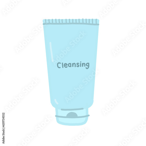 Wallpaper Mural blue skincare  cleansing tube isolated illustration Torontodigital.ca