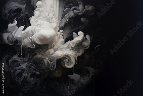 Abstract background of black and white smoke 