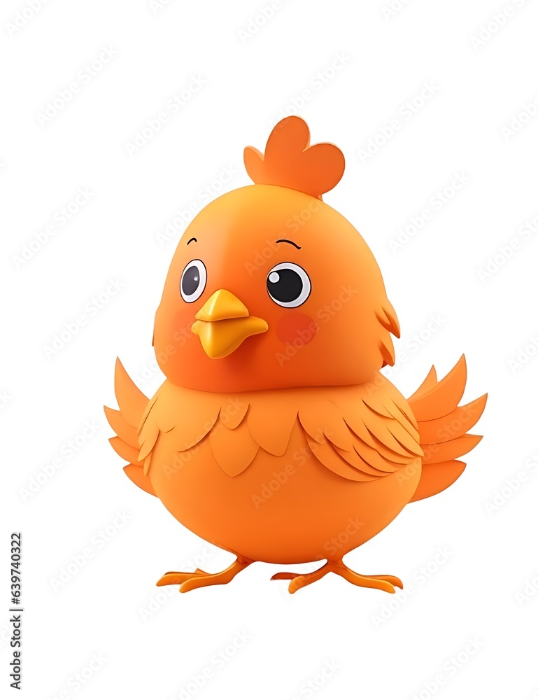 Chicken rooster mascot 3d cartoon design isolated on white background Chicken rooster mascot 3d cartoon design isolated on white background