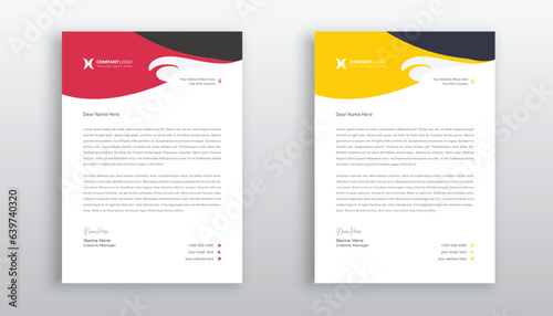 modern and minimal letterhead template design