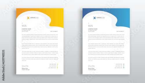 modern and minimal letterhead template design