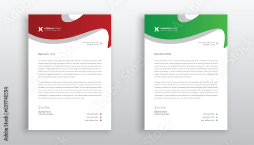 modern and minimal letterhead template design