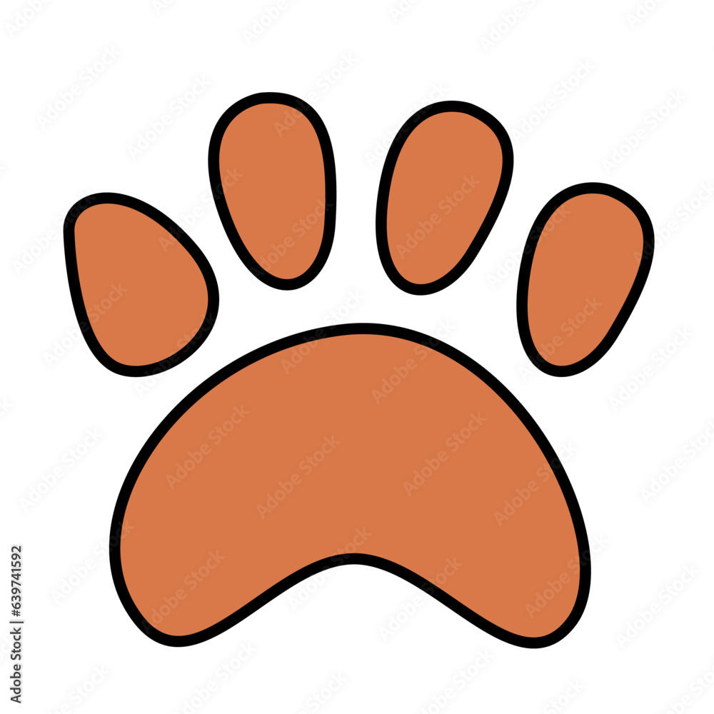 cat paws of international cat day filled icon