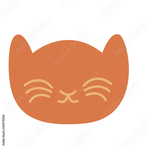 cute cat of international cat day flat icon