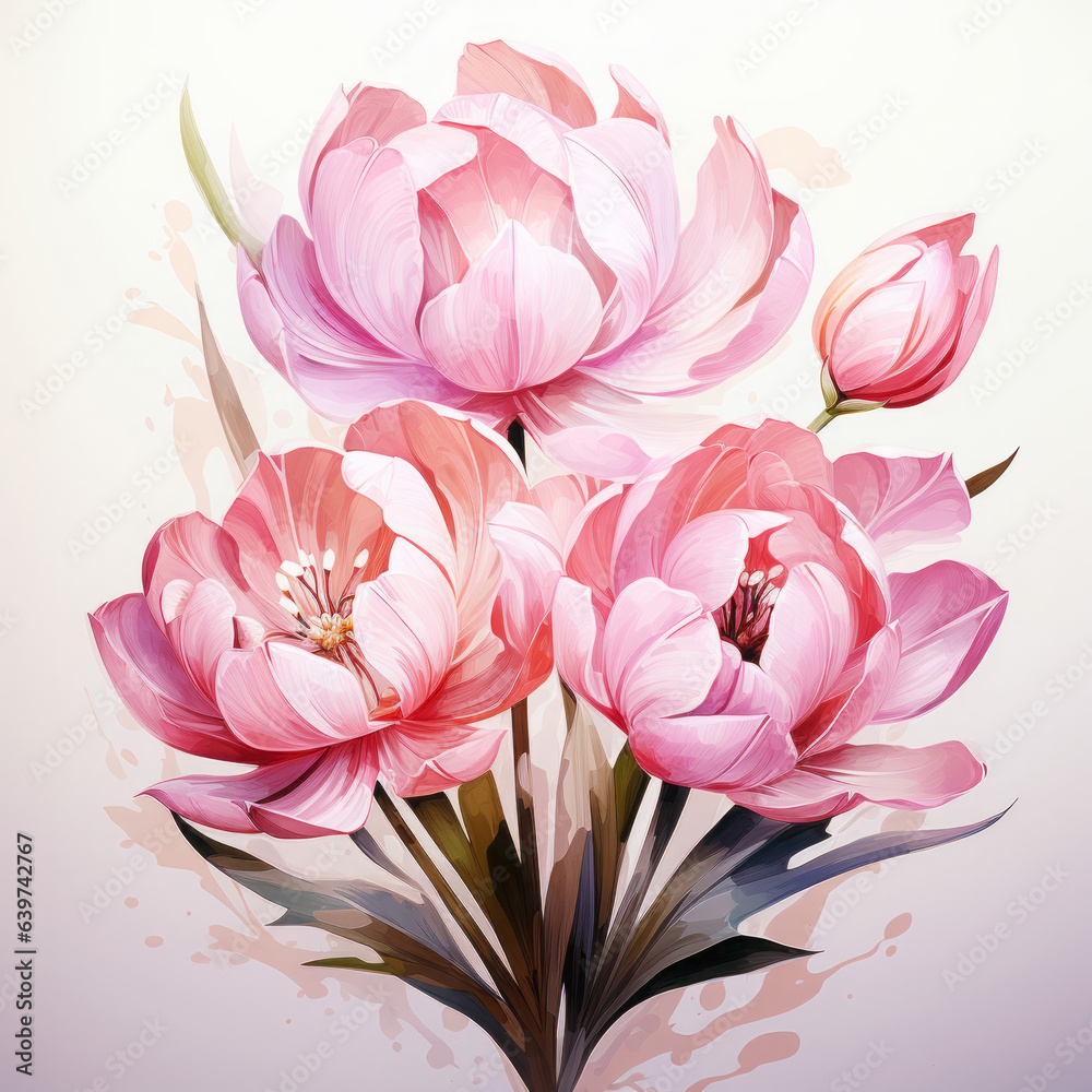 Tulips, Watercolor