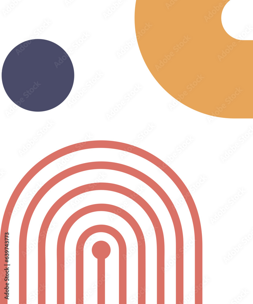 Obraz premium Abstract Geometric Line Pattern Design And Circle Shape Vector