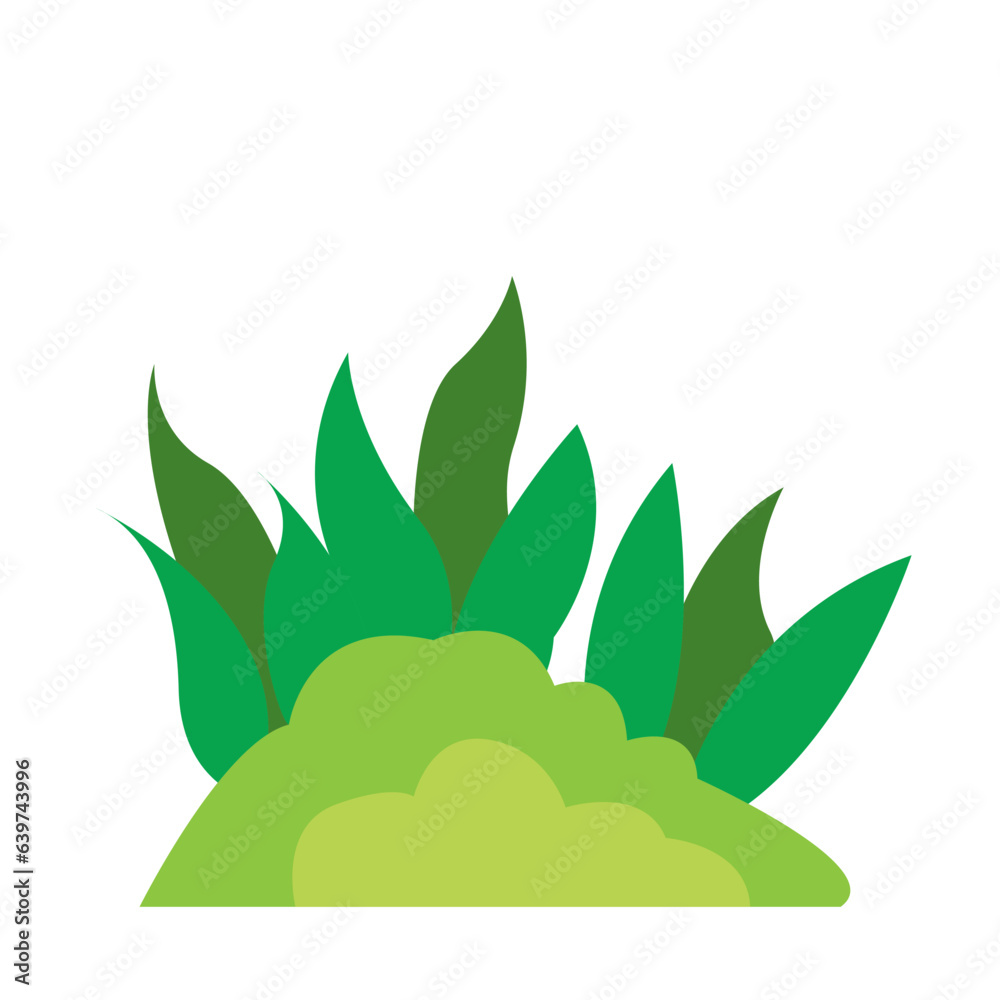 green grass of flat icon style