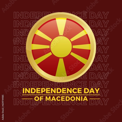 Premium Vector | Vector illustration for macedonia independence day