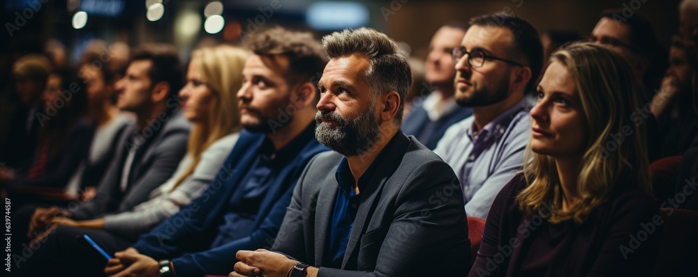 Fototapeta premium Unrecognised spectators in the conference room. occasion for business and entrepreneurship.