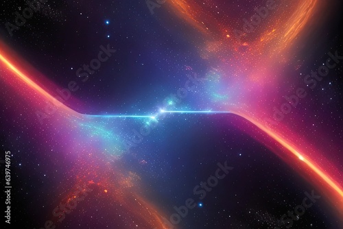 Nebula and galaxies in space. Abstract cosmos background