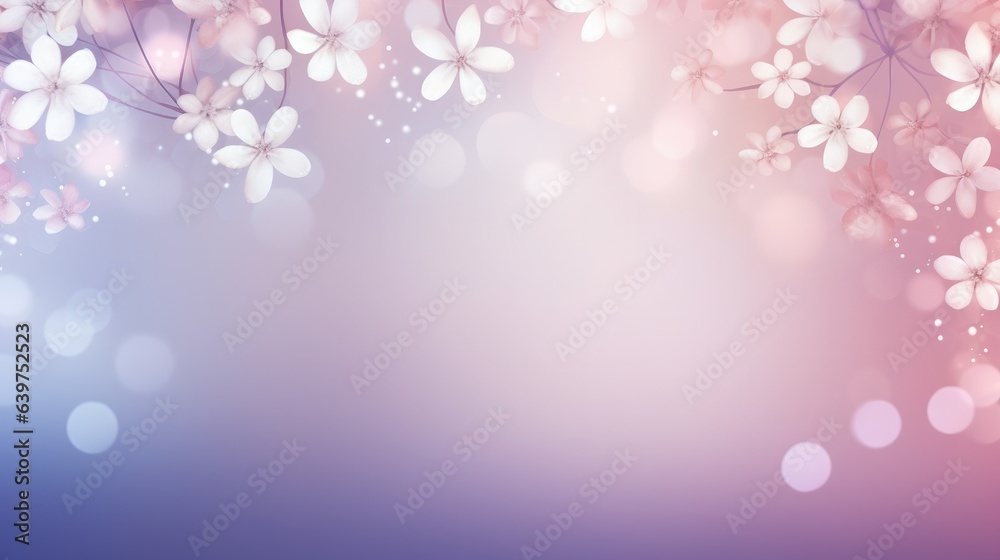 Spring flowers background for web banner, design template , Generative AI