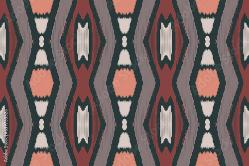 Ikat Damask Embroidery Background. Ikat Frame Geometric Ethnic Oriental Pattern Traditional. Ikat Aztec Style Abstract Design for Print Texture,fabric,saree,sari,carpet.