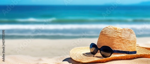Tropical beach landscape for background or wallpaper. Design of summer vacation holiday concept, Generative AI © tonstock