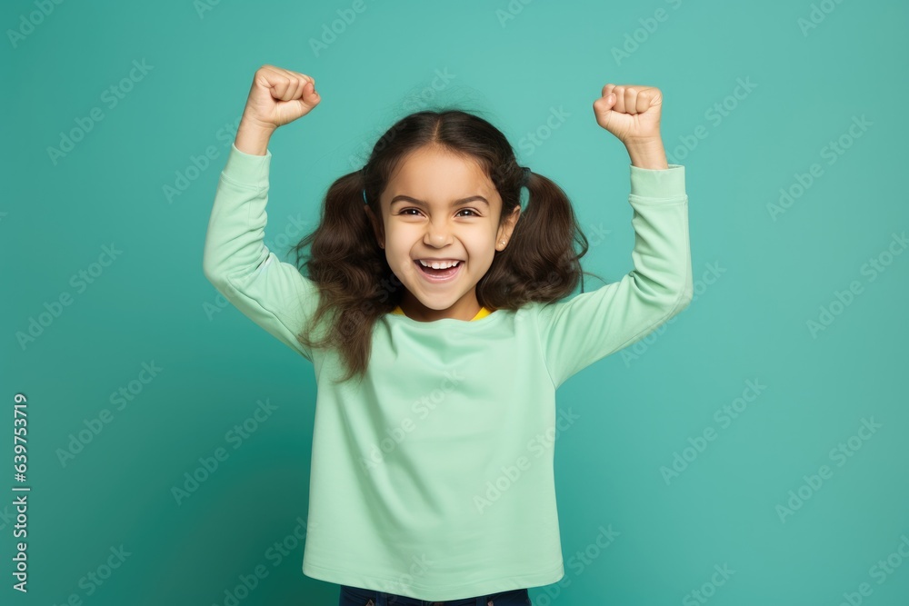 Beautiful woman or man surprise or delight and touching isolated over pastel background, Generative AI Beautiful woman or man surprise or delight and touching isolated over pastel background, Generative AI