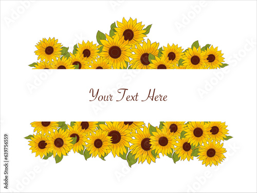 vector set of sunflowers