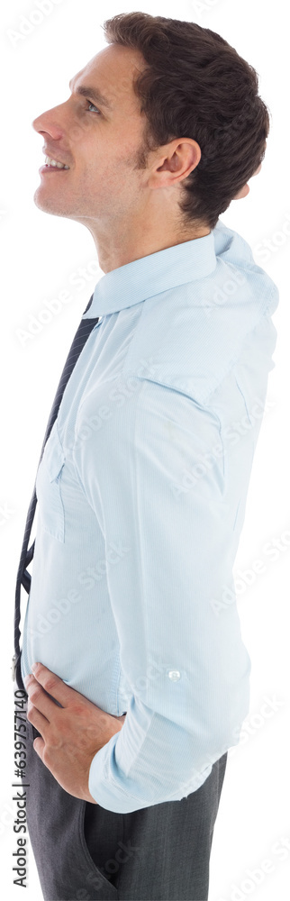 Obraz premium Digital png photo of caucasian businessman on transparent background