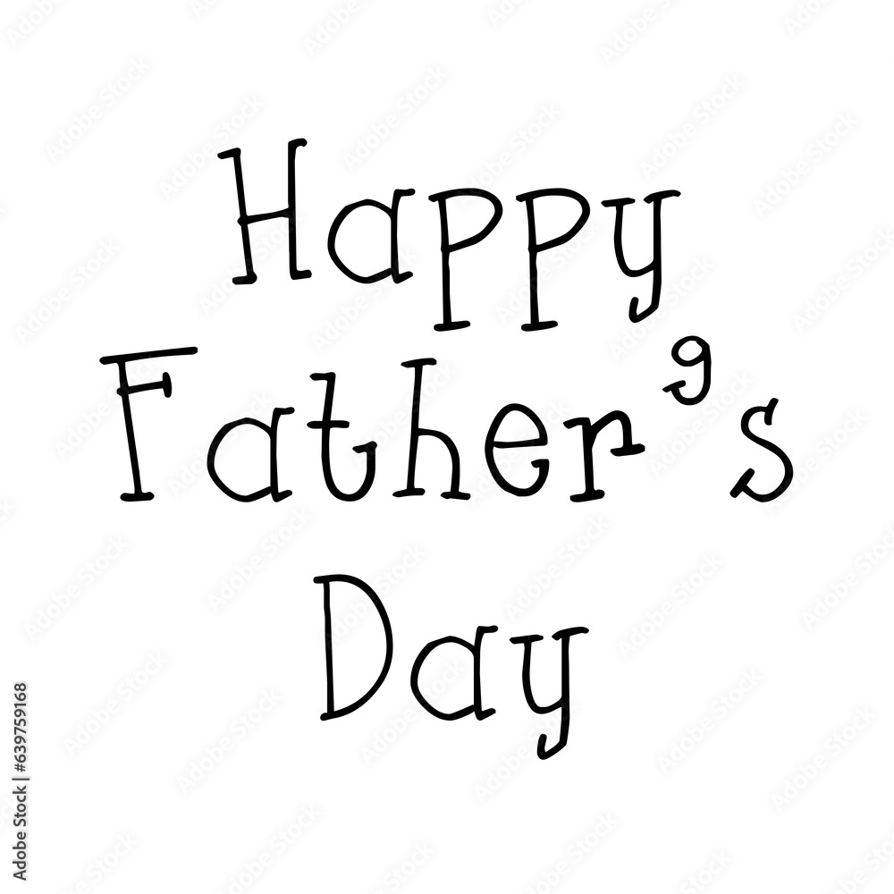Fototapeta premium Digital png illustration of happy father's day text on transparent background