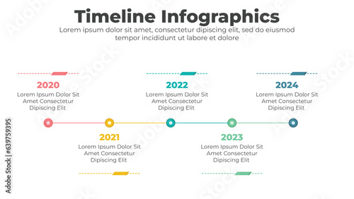 Infographic template for business timeline presentation 
