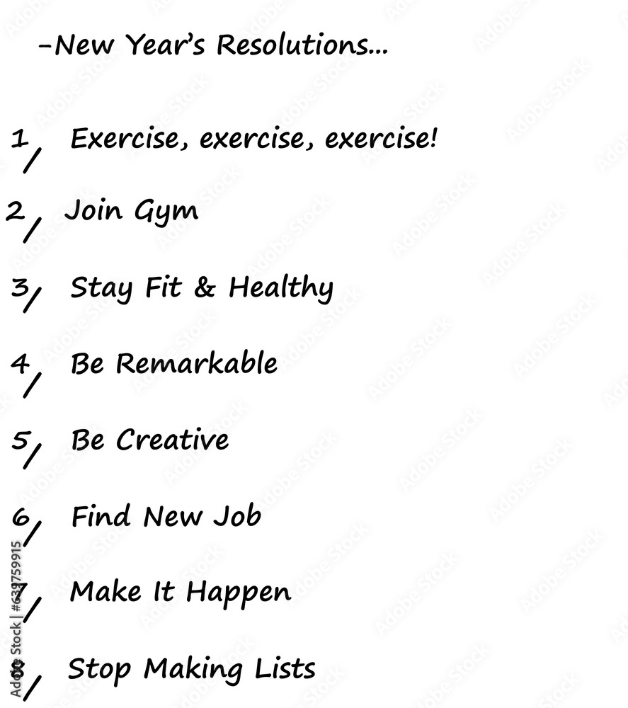 Obraz premium Digital png illustration of new year's resolutions on transparent background