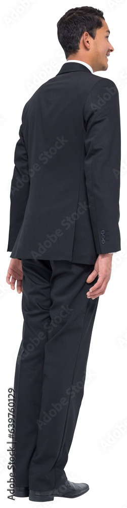 Digital png photo of caucasian businessman smiling on transparent background Digital png photo of caucasian businessman smiling on transparent background