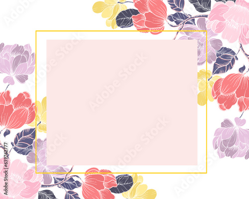 Hand Drawn Vintage Rose Border