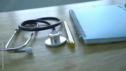 In a hospital setting, the presence of a doctor's physician book and stethoscope carries with it an air of professionalism and dedication to patient care.