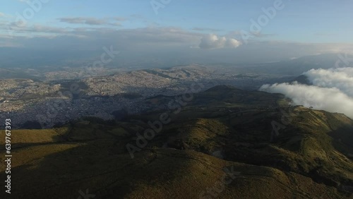 Aerial View from Quito Ecuador Teleferico City TelefériQo Pichincha Drone DJI Phantom