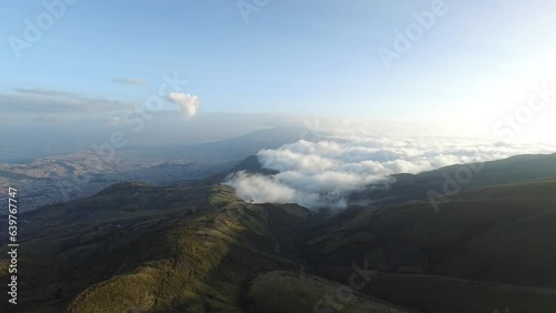 Aerial View from Quito Ecuador Teleferico City TelefériQo Pichincha Drone DJI Phantom