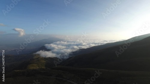 Aerial View from Quito Ecuador Teleferico City TelefériQo Pichincha Drone DJI Phantom