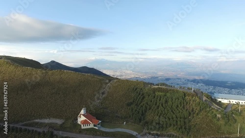 Aerial View from Quito Ecuador Teleferico City TelefériQo Pichincha Drone DJI Phantom