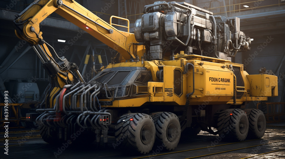 Fototapeta premium excavator on a site