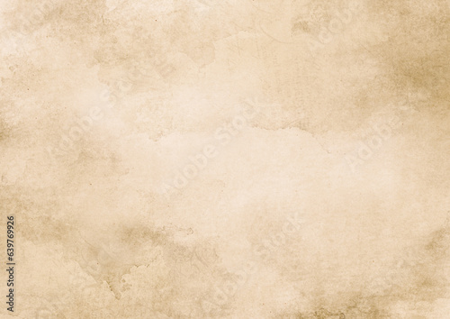 Old paper in sepia tone with stains texture background, Pale brown paper vintage photo