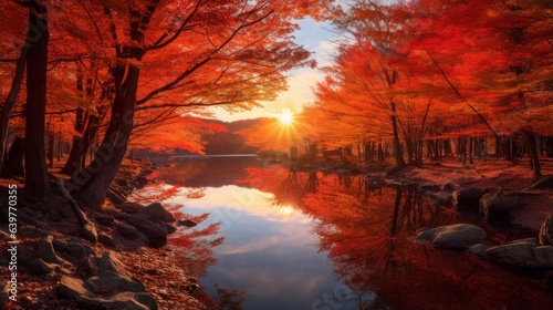autumn forest by the river © Aliaksei