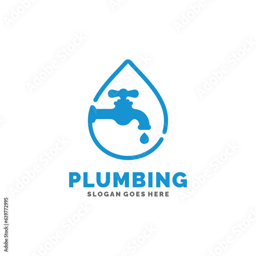 Plumbing logo design vector illustration