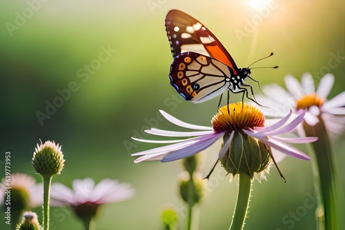 butterfly on a flower generated ai  © kashif 2158