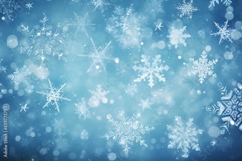 Decorative winter border with snowflakes