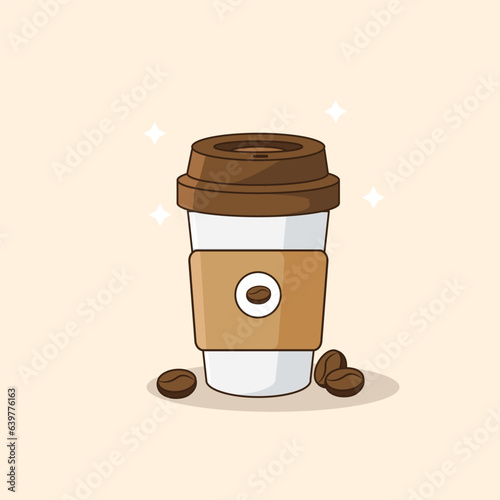 Illustration vector graphic of coffee, hot coffee 