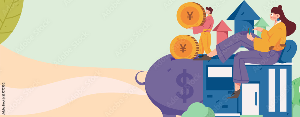 Fototapeta premium Home loan flat vector concept operation illustration 