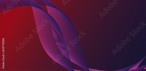 dark abstract background futuristic gradation curved lines and light particles.